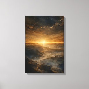 Golden Horizon — Aurema (Portrait) Canvas Print