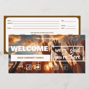 Golden Horizon Church Welcome Cards