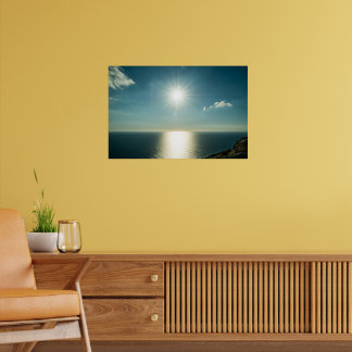 Golden Horizon | Dingli Cliffs Malta Seascape Poster