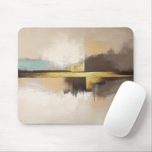 Golden Horizon – Minimalist Abstract Landscape Mouse Mat