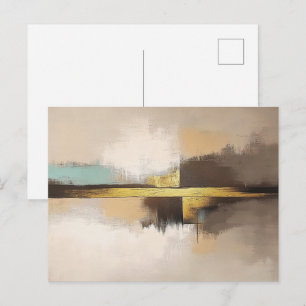 Golden Horizon – Minimalist Abstract Landscape Postcard
