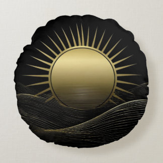Golden Horizon Sun Minimalist Decor Pillow Gift