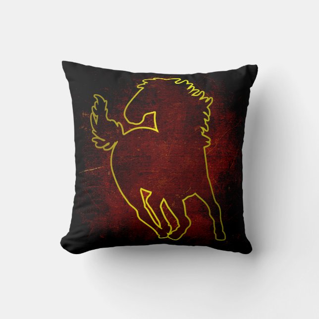 Golden Horse Pillow (Front)