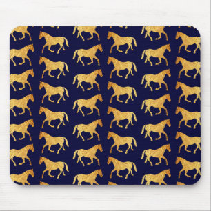 Golden Horses Mouse Mat