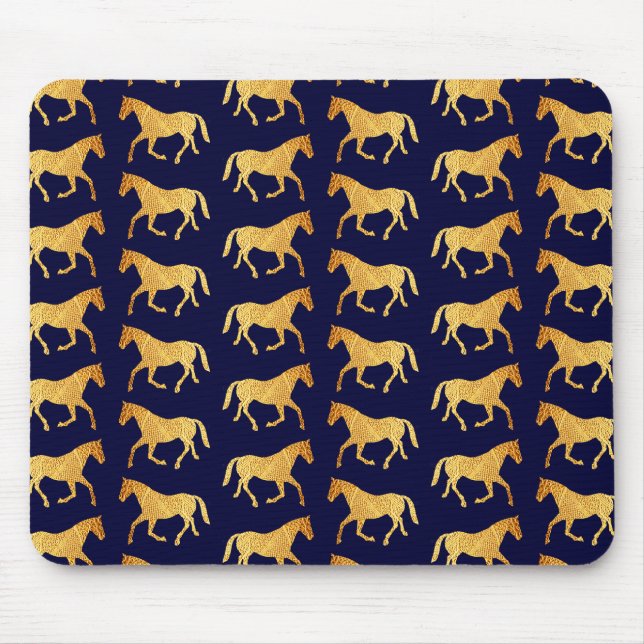 Golden Horses Mouse Mat (Front)