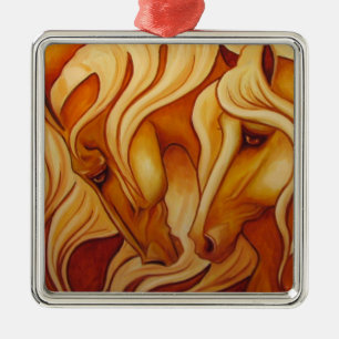 Golden Horses Ornament