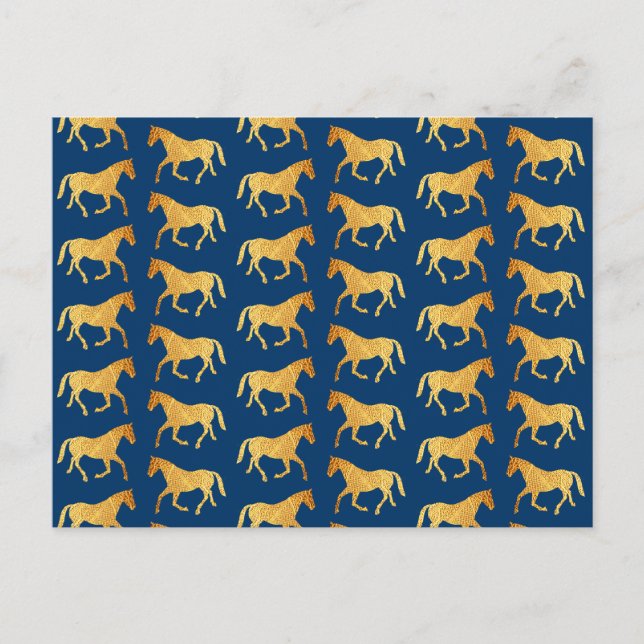 Golden Horses Postcard (Front)