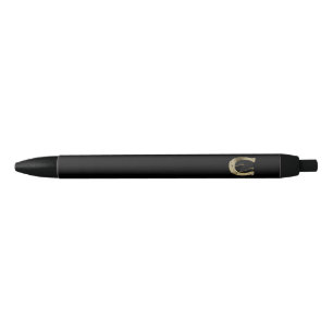 Golden horseshoe black ink pen