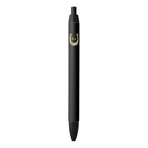 Golden horseshoe black ink pen