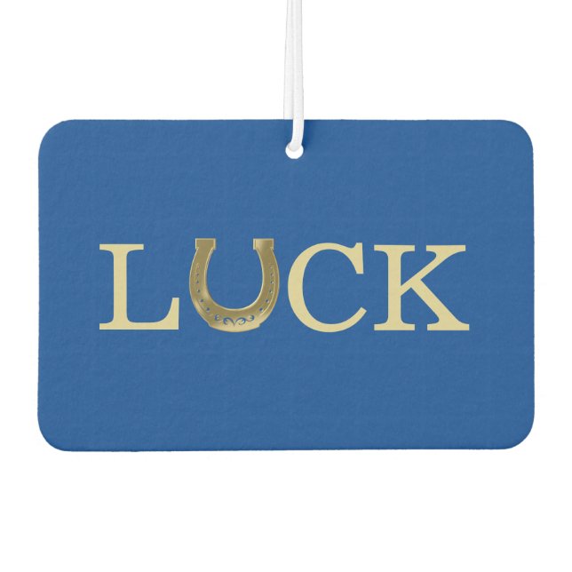 Golden horseshoe car air freshener (Front)