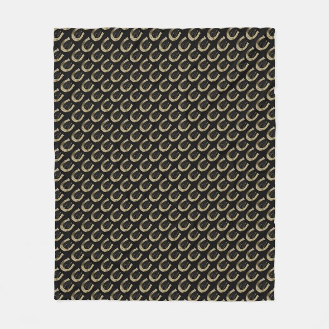Golden horseshoe fleece blanket (Front)