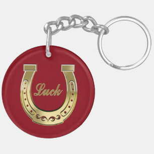 Golden horseshoe key ring