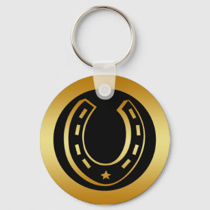 GOLDEN HORSESHOE KEY RING