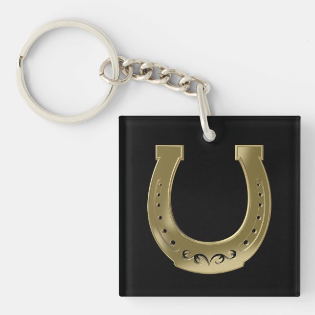 Golden horseshoe key ring (Front)