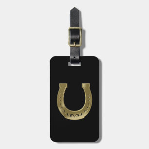 Golden horseshoe luggage tag