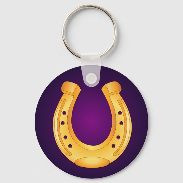 Golden Horseshoe Purple Keychain (Front)