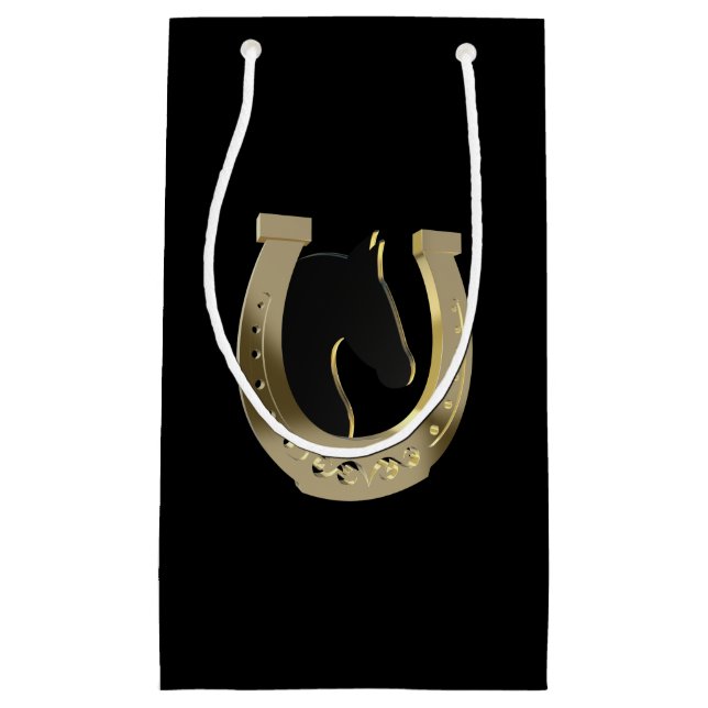 Golden horseshoe small gift bag (Front)