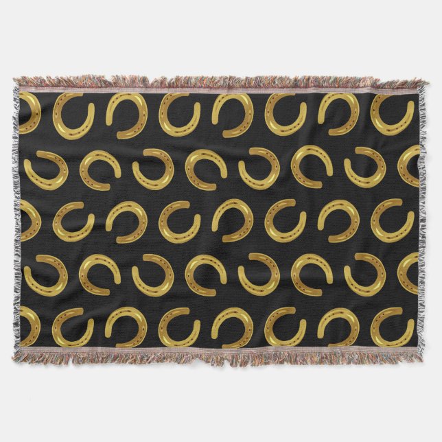 Golden horseshoe throw blanket (Front)