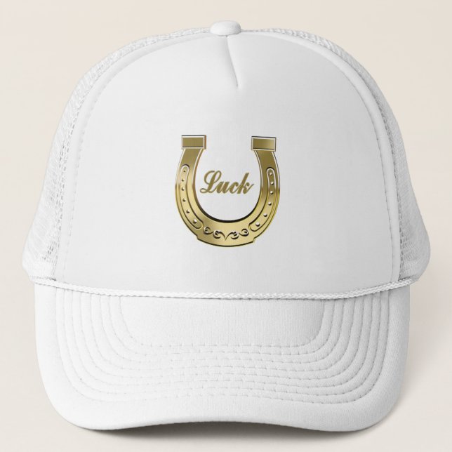 Golden horseshoe trucker hat (Front)