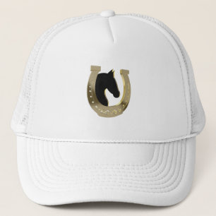 Golden horseshoe trucker hat