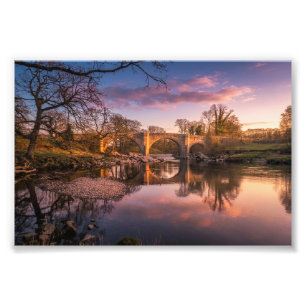 Golden Hour at Devil's Bridge Vibrant Cumbria Photo Print
