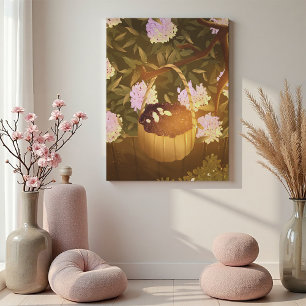 Golden Hour Blackberry Basket Canvas Print