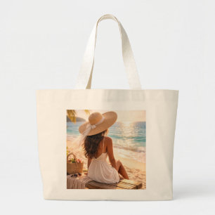 Golden Hour Bliss Large Tote Bag