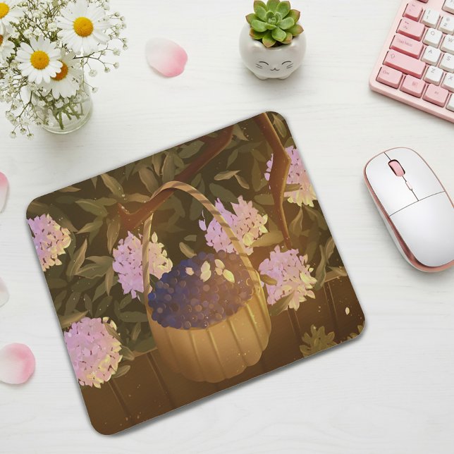 Golden Hour Blueberry Basket Mouse Pad (Creator Uploaded)