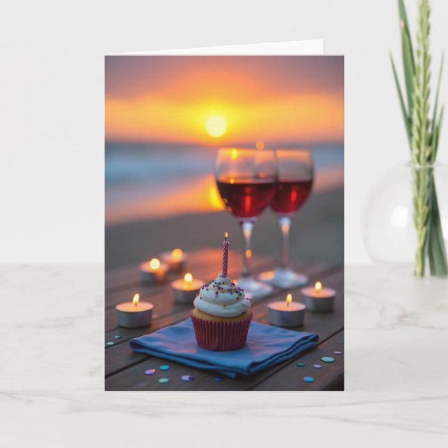 Golden Hour Cupcake Card (Front)