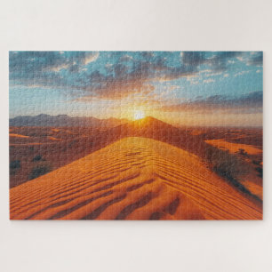 Golden Hour Desert Landscape Jigsaw Puzzle