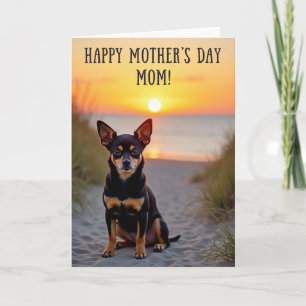 Golden Hour Dog Mothers Day Card