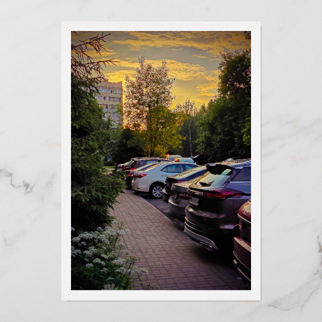 Golden Hour Foil Invitation – Customisable (Front)