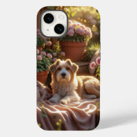Golden Hour Garden Dog – Cosy Pet Memory Scene wit