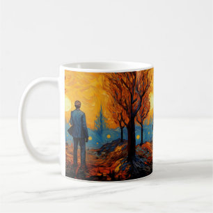Golden Hour Impressionist Sunset Nature Art Mug