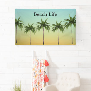 Golden Hour Island Sunset Horizon Event Backdrop Banner