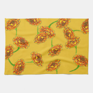 Golden Hour: Marigold on Gold Kitchen Towel