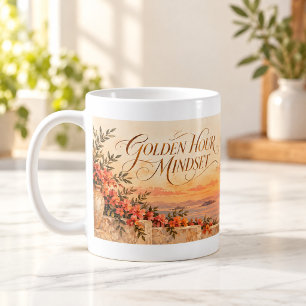Golden Hour Mindset Script Mug