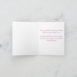 Golden Hour Mother & Daughter — Wildflower Sunset Holiday Card