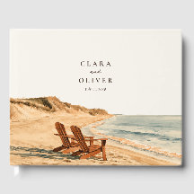 Golden Hour Painterly Beach Chairs Sunset Wedding 