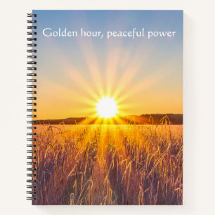 Golden Hour Peaceful Power Sunburst Notebook
