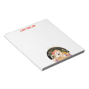 GOLDEN HOUR - retriever  note pad - personalise 