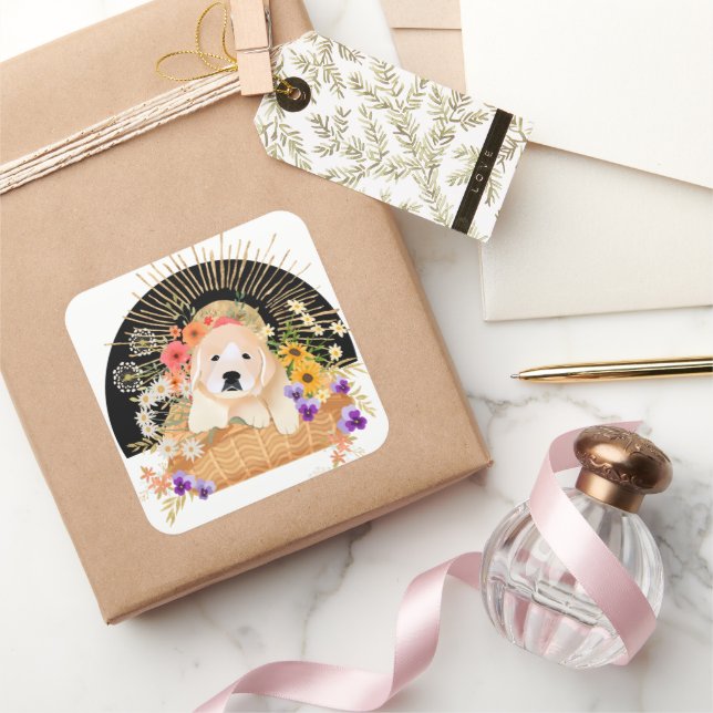 GOLDEN HOUR - retriever  stickers 2 sizes (Gifting)