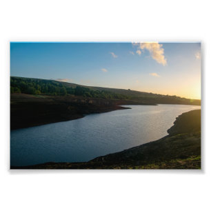 Golden Hour Serenity at Baitings Reservoir Photo Print