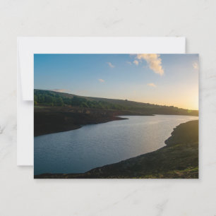 Golden Hour Serenity at Baitings Reservoir Postcard