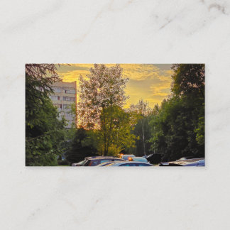 Golden Hour Skyline Business Card – Customisable
