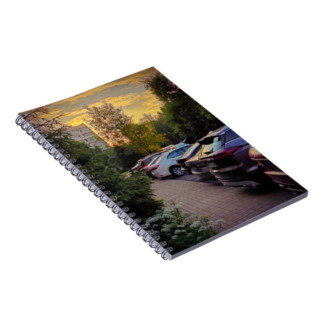 Golden Hour Street Notebook – Customisable (Right Side)