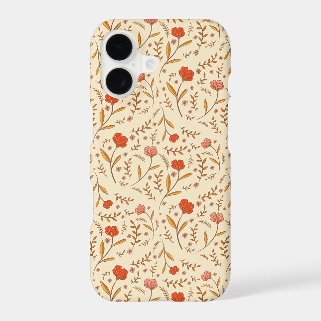 Golden Hour Study | Retro Ogee Floral iPhone Case (Back)