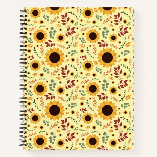 Golden Hour Sunflower | Professional 8.5" x 11" Notebook (Front)