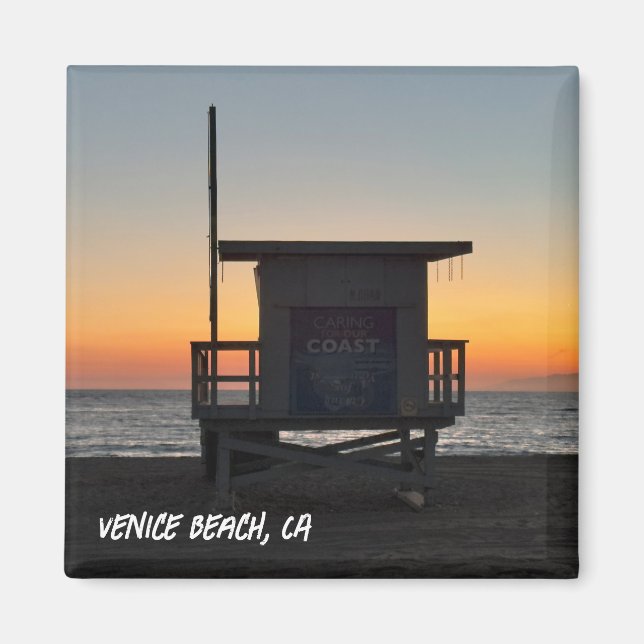 Golden Hour Sunset - Venice Beach, CA Magnet (Front)