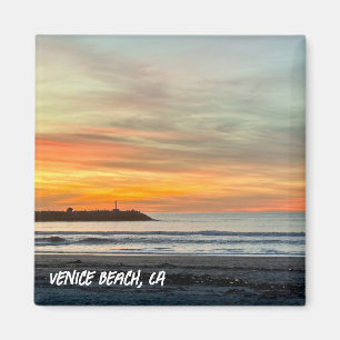 Golden Hour Sunset - Venice Beach, CA Magnet